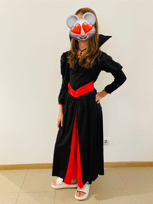 Costum Halloween vrăjitoare fete 6-8 ani