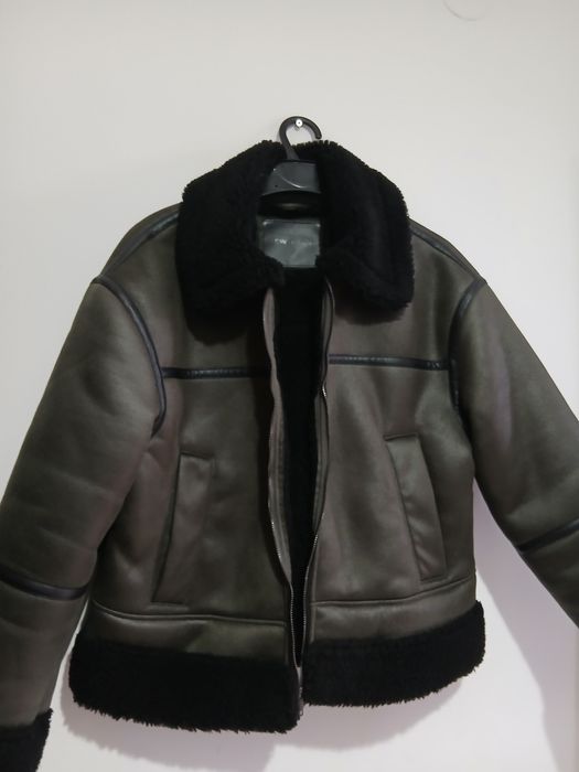 Cojocel dama piele ecologica imblanit interior marime M-L sau 40-42