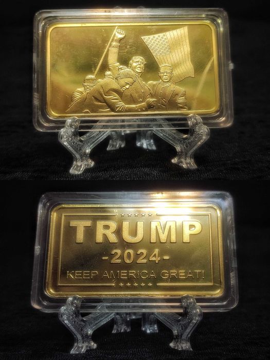 Сувенирный Слиток TRUMP-2024. Покушение на Дональда Трампа.