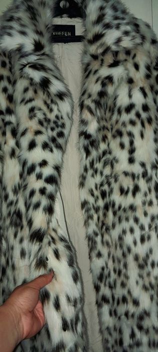 Шуба под рысь из овечей шерсти