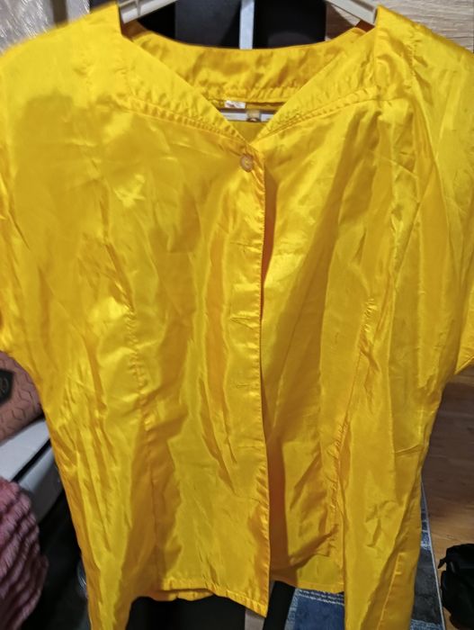 Bluză vară galben mătase