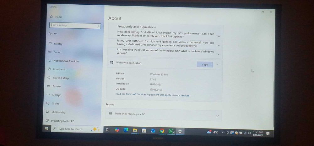 Vand/dezmembrez display laptop Lenovo IdeaPad3, Gen 11th, i3,