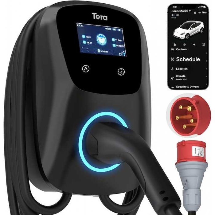 НОВА Зарядна станция Tera, 32A Тип 2 22kW или 11kW 400V