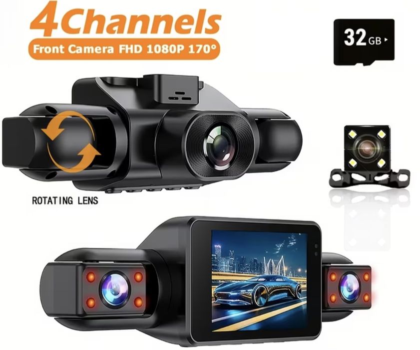 Видеорегистратор 4 камеры + WiFi