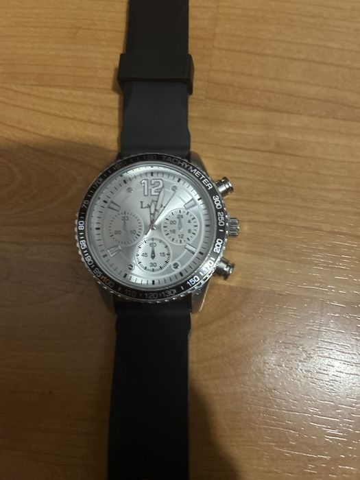 Ceas L&Co. Elegant negru cu argintiu de inox
