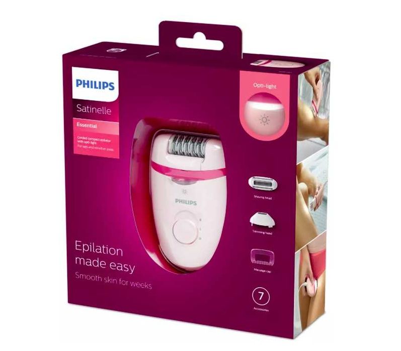 Епилатор Philips Satinelle BRE285/00, Розов