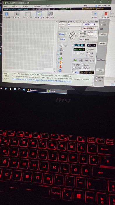 8GB RAM GTX 1650 4GB Core i7-8750H 15.6" FULL HD геймърски лаптоп MSI GL63 8SC