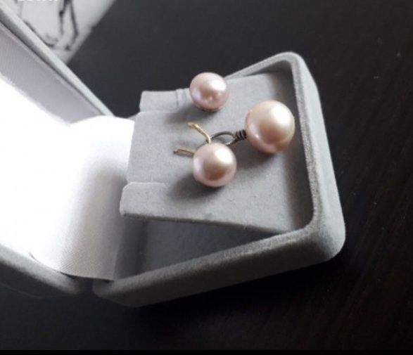 Сребърен перлен комплект