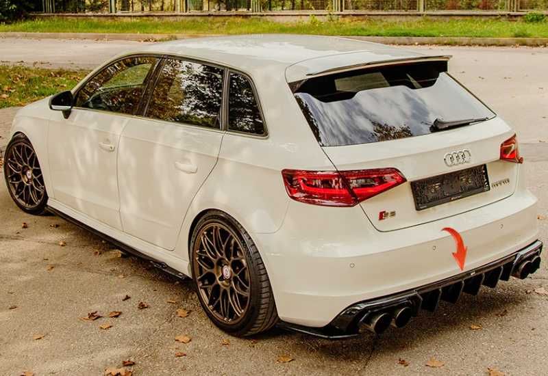 ауди а3 с3 8в дифузьор / audi a3 s3 8v добавка за задна броня