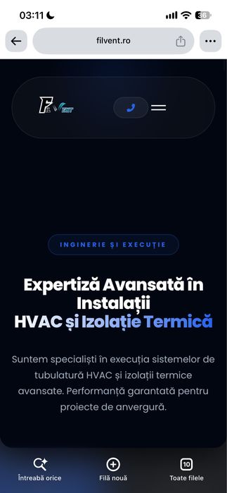 Creare website de prezentare