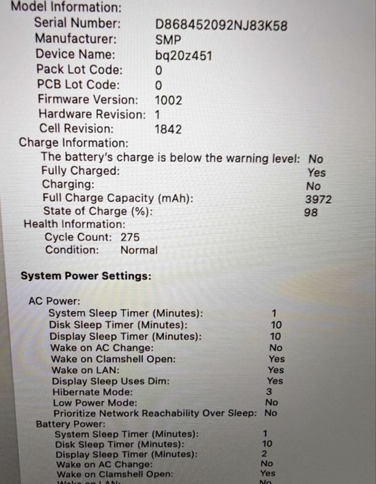 Macbook Air 13 16GB RAM 256GB