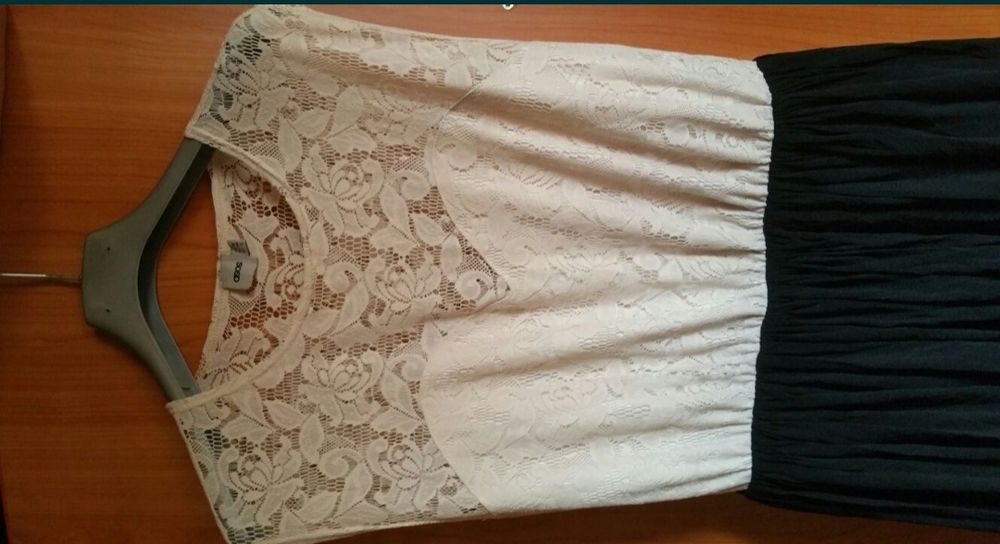 Rochie dantela dama alba neagra eleganta zi seara ocazie