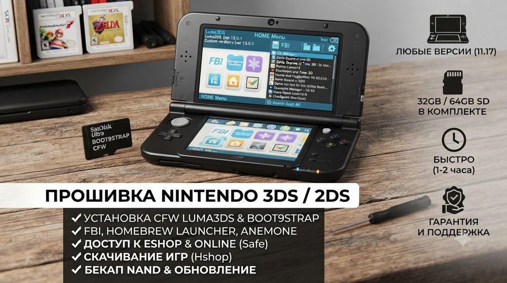 Прошивка nintendo 3ds/2ds