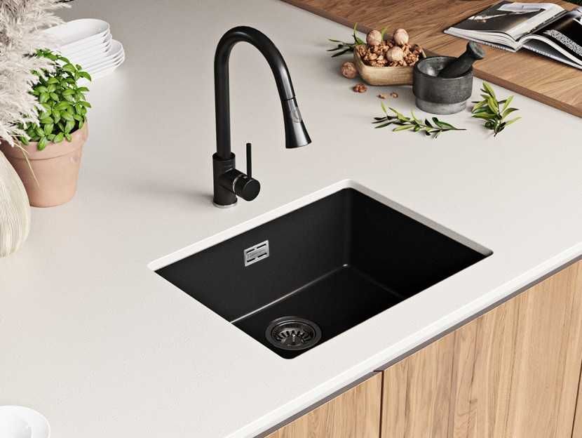 Гранитна Кухненска Мивка за Вграждане под Плот Лондон 60