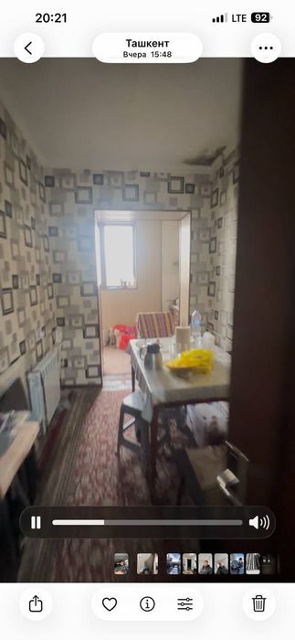 Сотилади Чилонзор 20 а квартал 2 хонали кирпич балкон 2×6