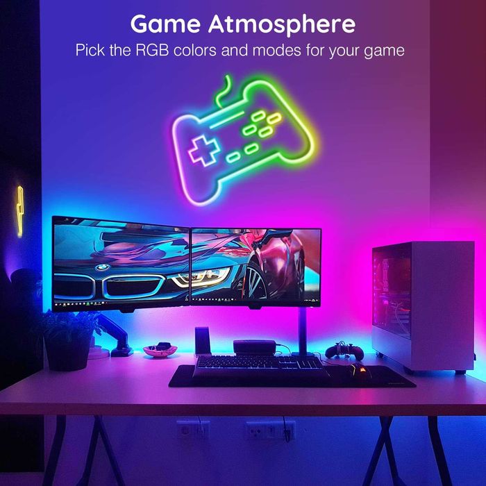 Bandă LED neon AILBTON 30m RGB, aplicație + telecomandă