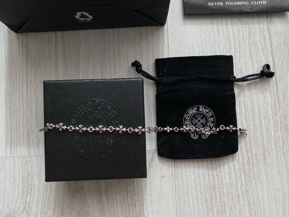 Brățară Chrome Hearts 19 cm Elemente Roz