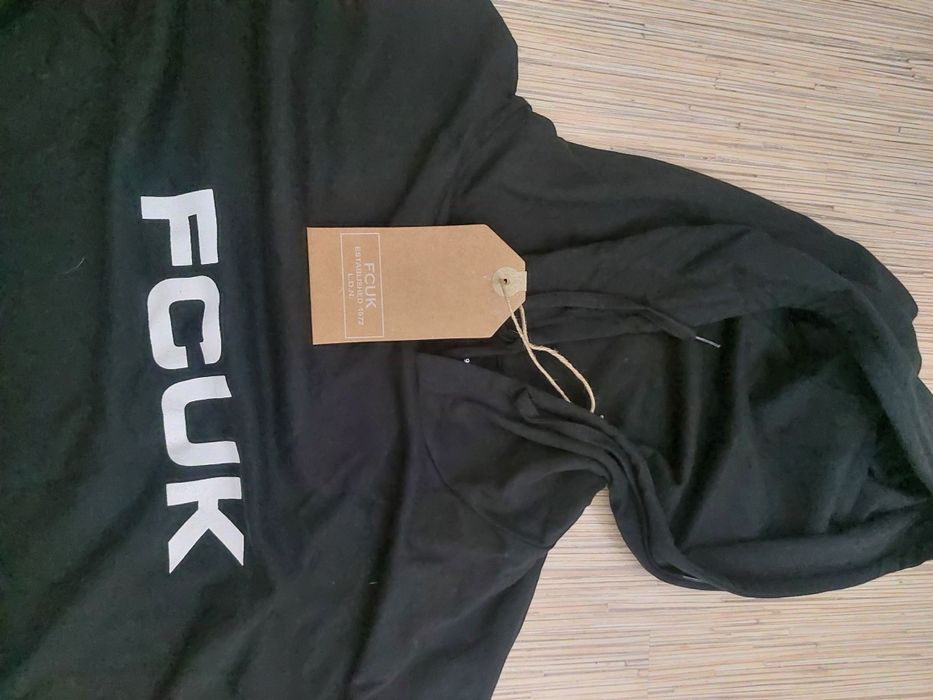 Мъжка черна блуза с качулка Л размер