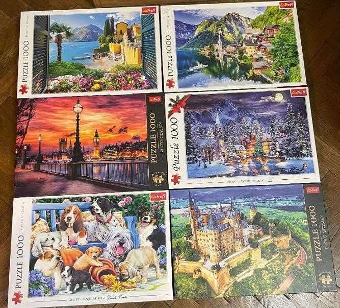 Vand cutii puzzle complete de  1000 buc.
