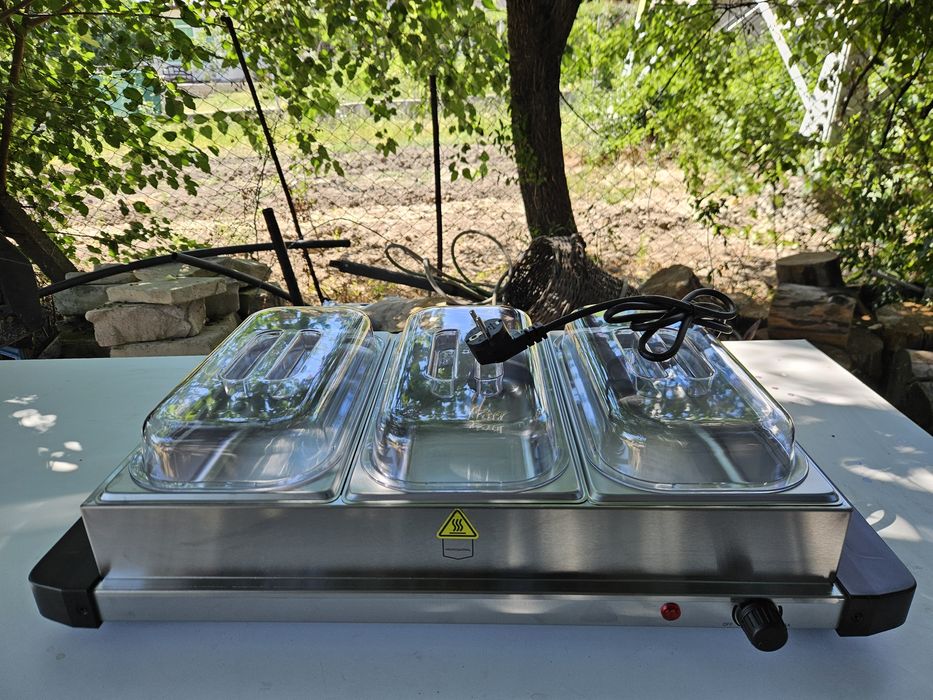 Бен-мари топло със сух нагревател отдолу  със три гастронорми