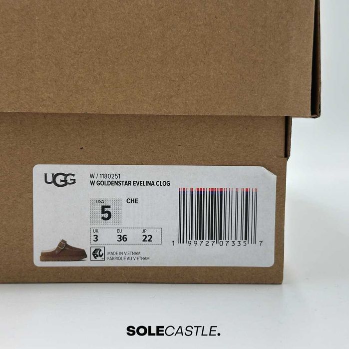 Saboți UGG Goldenstar Evelina Clog 'Chestnut' 100% Originali