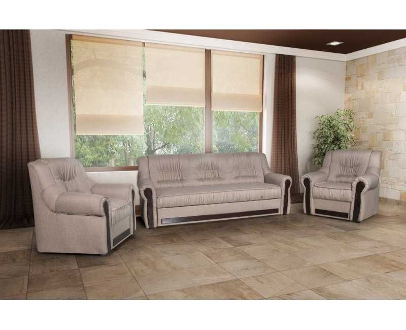 Холна гарнитура. Три местен диван и фотьоили