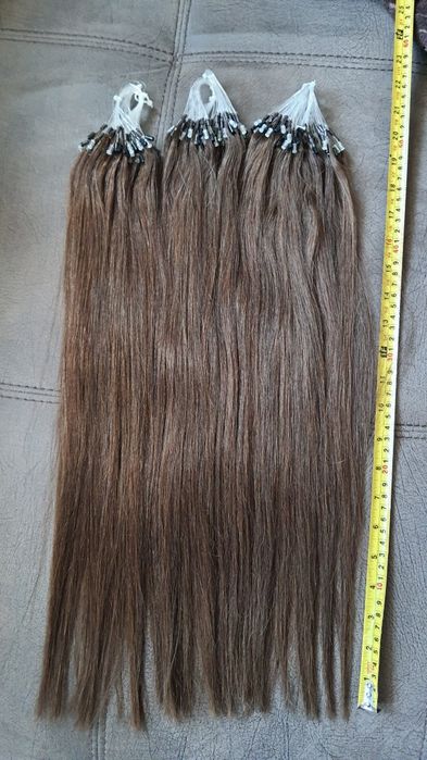 Естествена коса на кичури с капси