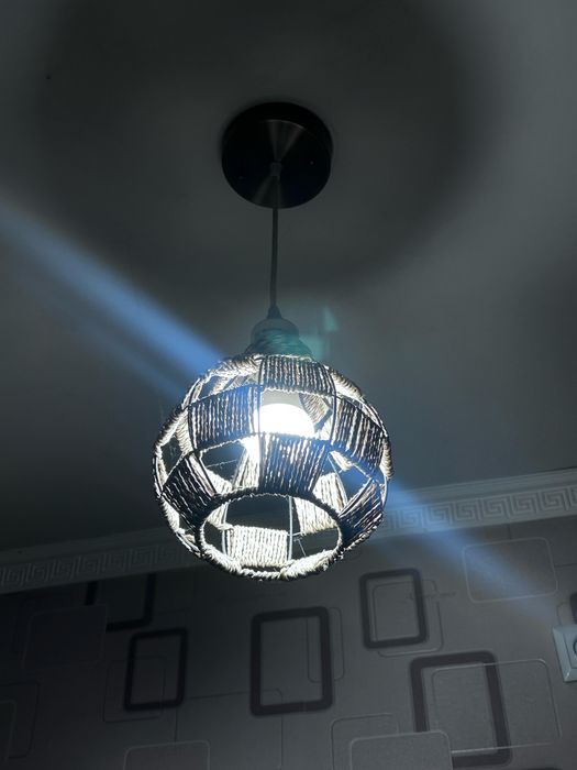 Вязанная люстра