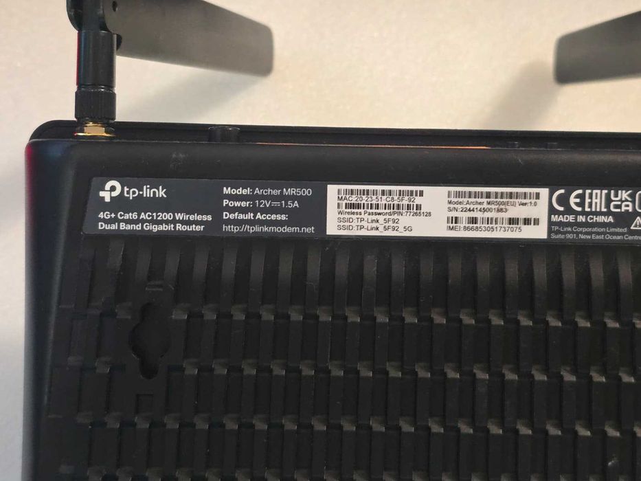 Router Wireless 4G+ Cat6 TP-Link Archer MR500 AC1200 Gigabit Slot SIM