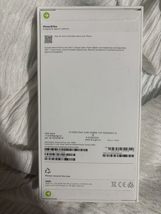 Айфон 16 плюс на 128 гб