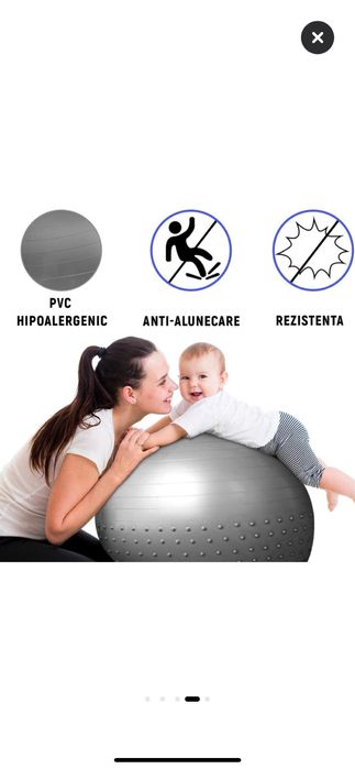 Minge medicinala gimnastica, yoga, pilates, gravide cu pompa inclusa