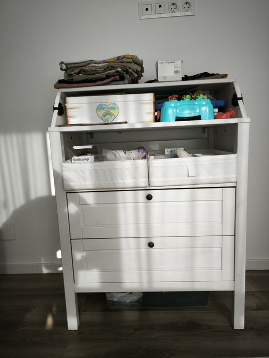 Masă înfăşat/comodă, alb - SUNDVIK, IKEA