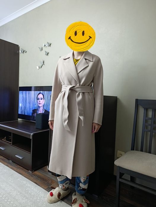 Пальто кашемировое длинное.