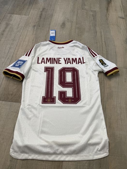 tricou de fotbal Spania nationala Spain Lamine Yamal 19 adidas originals marime M