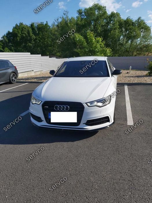 Prelungire splitter bara fata Audi A6 C7 4G S-Line 2011-2014 v3 - Maxton Design