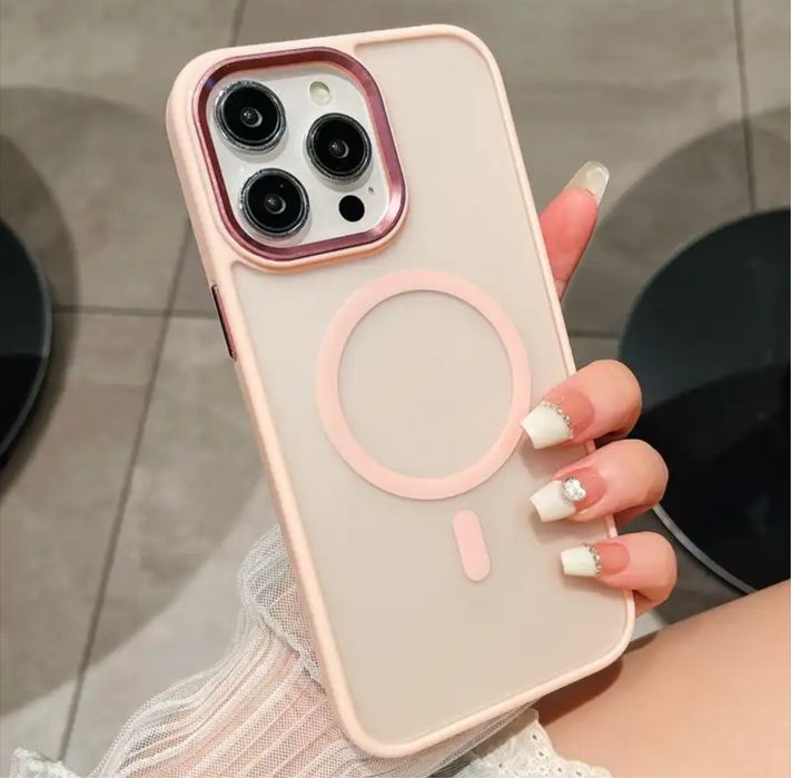 Iphone 13/14/15/16 PRO MAX PLUS Husa Magsafe Strog Gase Spate Semi Cla