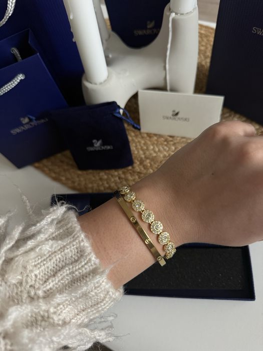 Vand bratara Swarovski gold