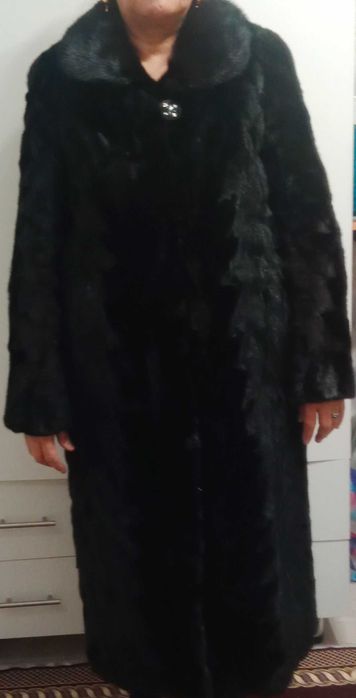 Норковая шуба с воротником