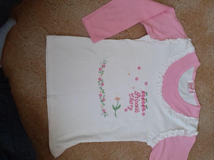 Bluze fete rosu-roz-alb