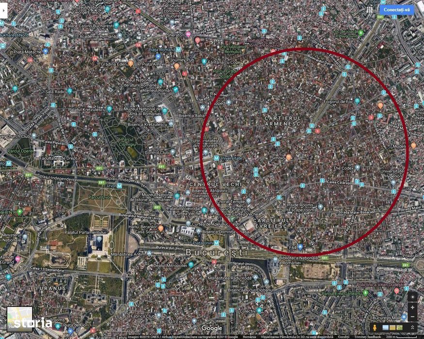 Zona Piata Rosetti teren 1200 mp ideal rezidential