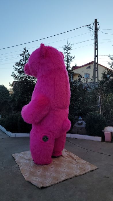 Urs gonflabil mascota gonflabila rose red