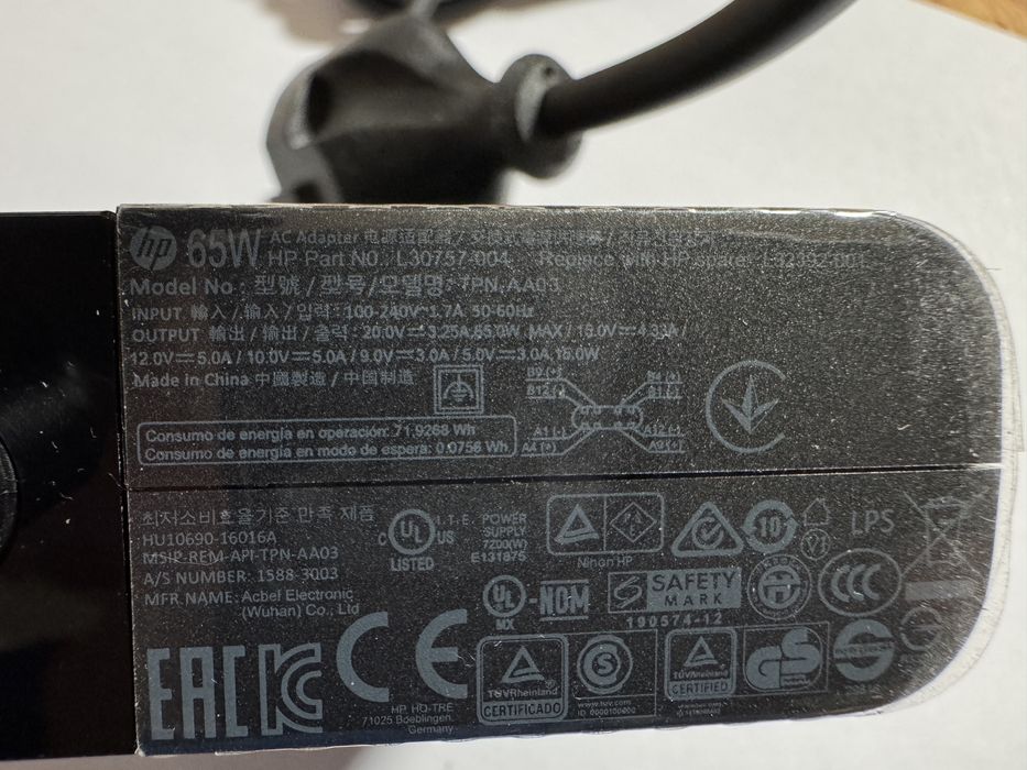 Încărcător Laptop HP 65W USB-C – Original - TPN-AA03 / L30757-004