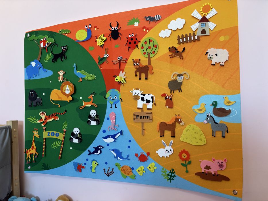 Развивающий фетровый коврик
