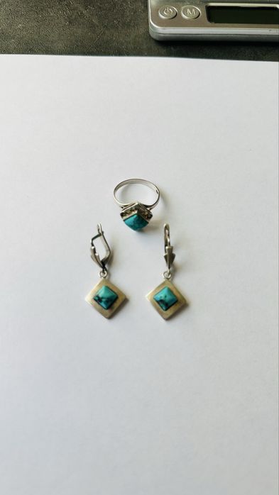 Набор серьги и кольцо