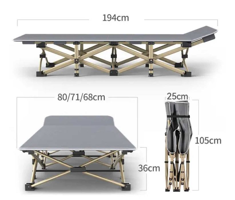 Раскладушка 194х80 см. Складной. Чехол  Доставка бесплатно