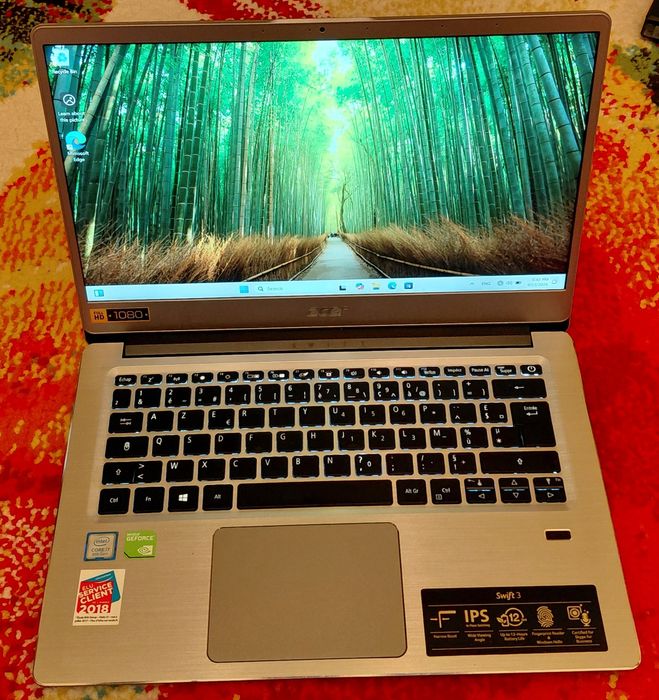 Laptop Acer Swift 3 i7 8550u 8gb ram 256gb ssd MX150 2gb