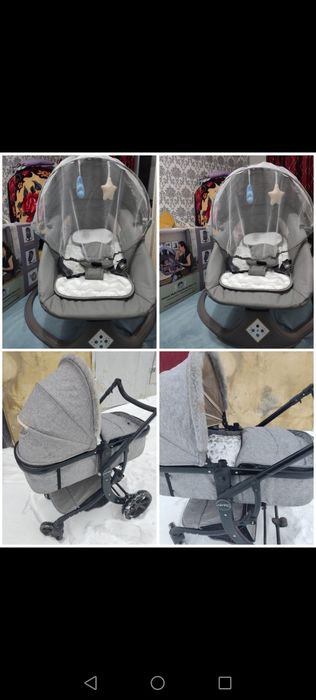 Детская Коляска серая