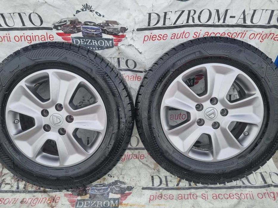 Set jante aliaj 403004803R 6.5J16 5x114.3 cu anvelope MS in stare buna 215/65 R16 Renault Nissan Dacia