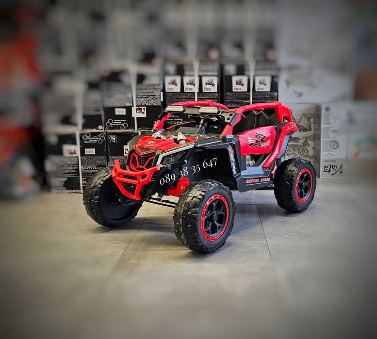 ПРОМОЦИЯ!НОВО!Акумулаторен джип Kansas RED с 24V батерия,меки гуми,4x4