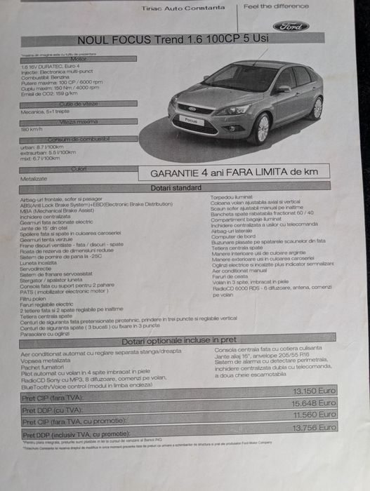 Vând Ford focus 2011 benzină aspirat 1.6 + GPL  Lpg+